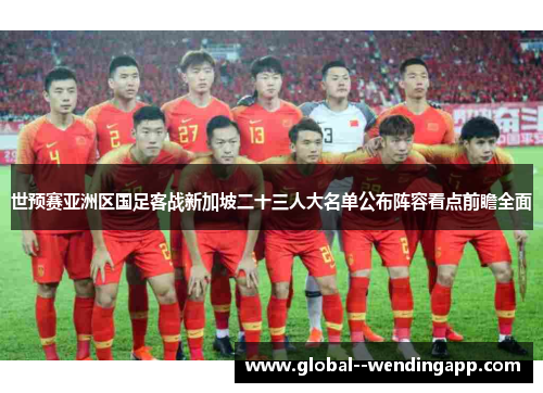 世预赛亚洲区国足客战新加坡二十三人大名单公布阵容看点前瞻全面
